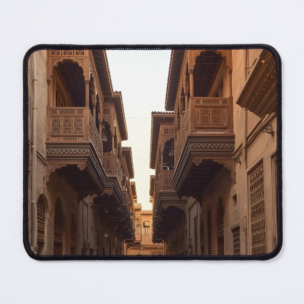 Item preview, Old Jeddah Al-Balad UNESCO Heritage Wall Art Print — Hejazi  Architecture Rawasheen Poster, Historic Jeddah Saudi Decor designed and sold by GoldenVerseArt.