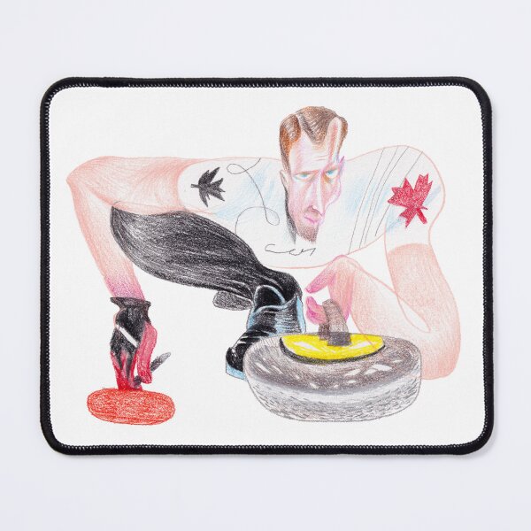 Item preview, Curling Player in Motion Illustration designed and sold by NataliaJpeg.