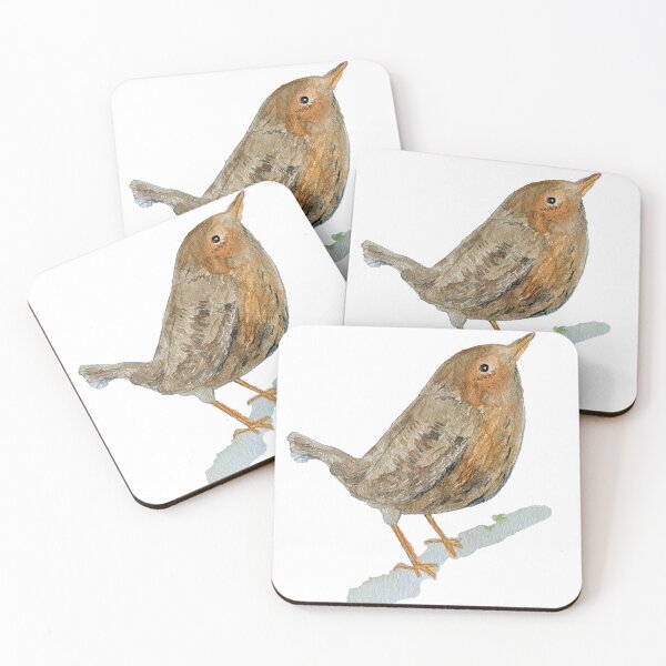 Artikelvorschau, Verspielter Zaunkönig, Aquarell-Singvogel entworfen und verkauft von Cessy Kaplan.