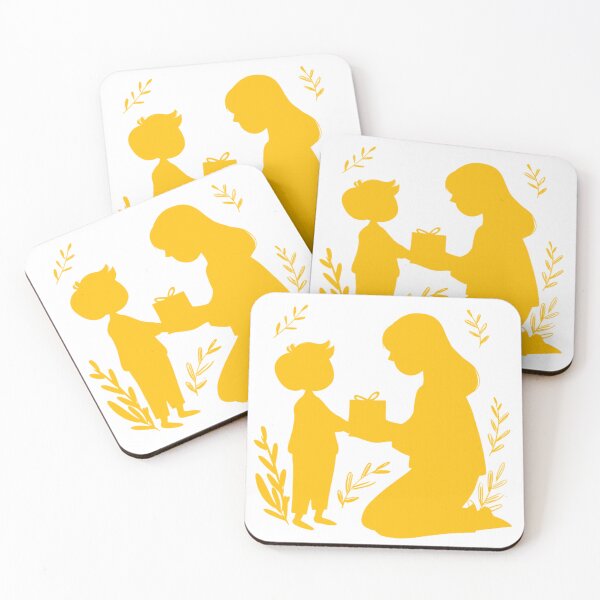Item preview, Motherhood Bond Minimalist Silhouette Yellow Family designed and sold by BigStar-Cart.
