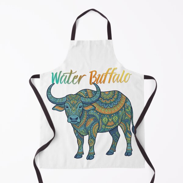 Item preview, Water Buffalo Mandala – Colorful Asian Farm Animal Art designed and sold by ArcticFoxStudio.