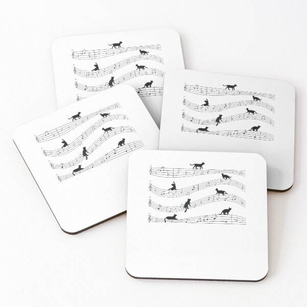 Item preview, Cat Playing Musical Sheets And Musical Notes Funny Cute Cat designed and sold by Goleon12.