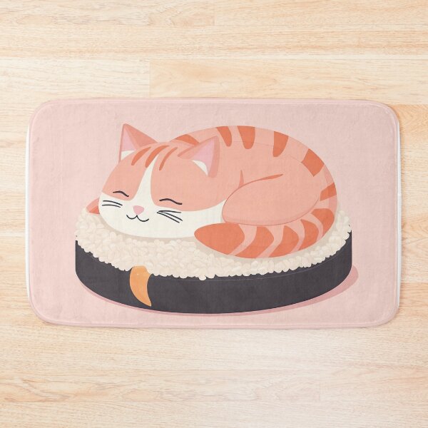 Item preview, Kawaii Pastel Salmon Nigiri Cat designed and sold by ChickpeaStudios.