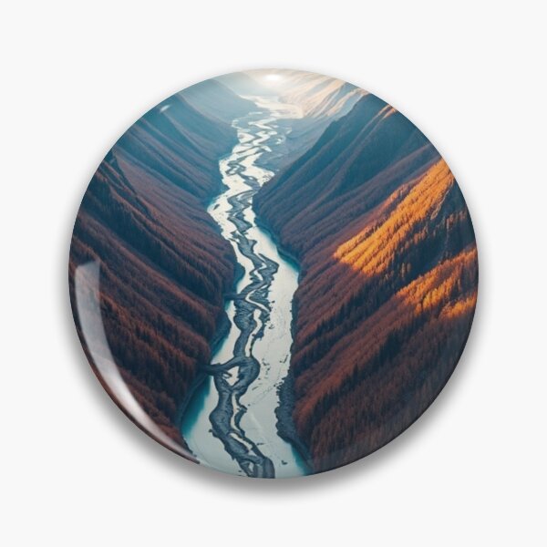 Item preview, Breathtaking Autumn Mountain Valley River Landscape designed and sold by Vida e Arte.