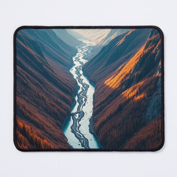 Item preview, Breathtaking Autumn Mountain Valley River Landscape designed and sold by Vida e Arte.