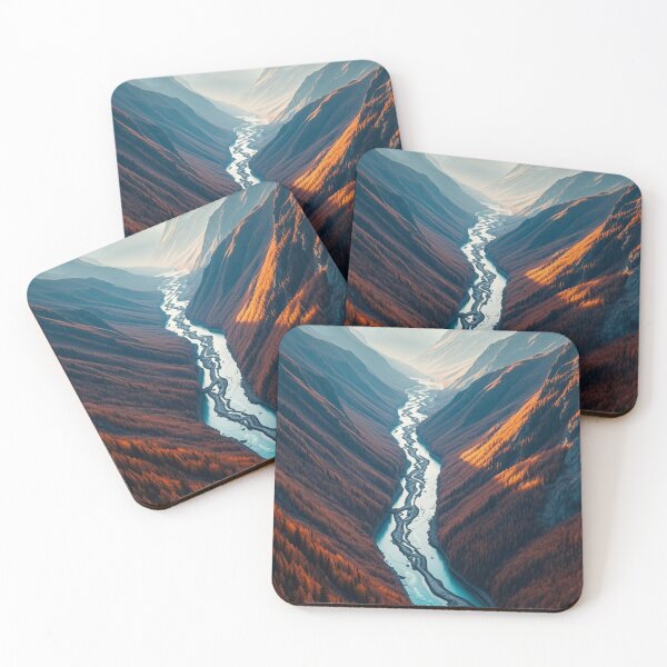 Item preview, Breathtaking Autumn Mountain Valley River Landscape designed and sold by Vida e Arte.