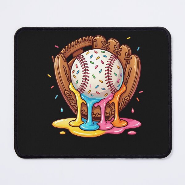 Item preview, Baseball Drip Ice Cream T-Shirt, Funny Baseball Lover Gift, Colorful Baseball Stuff Graphic Tee designed and sold by HB ART.