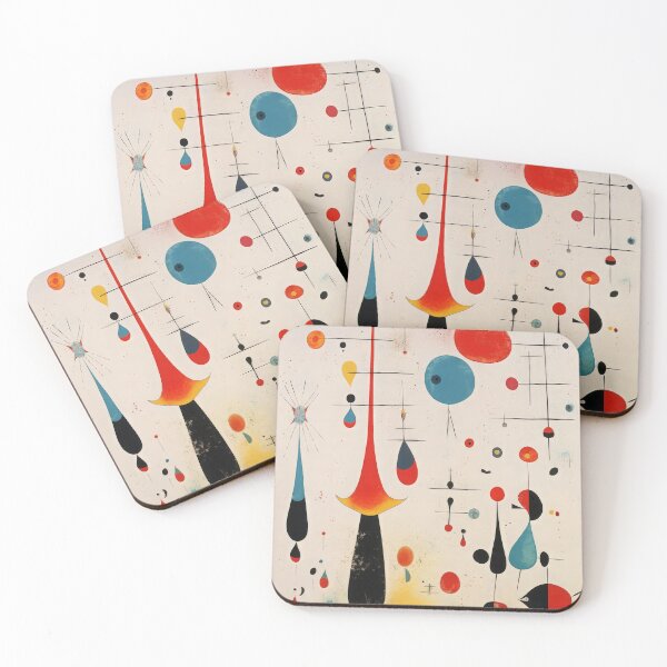 Item preview, Abstract Surreal Shapes Inspired by Joan Miró – Minimalist Colorful Modern Art designed and sold by Bondira-Spono.