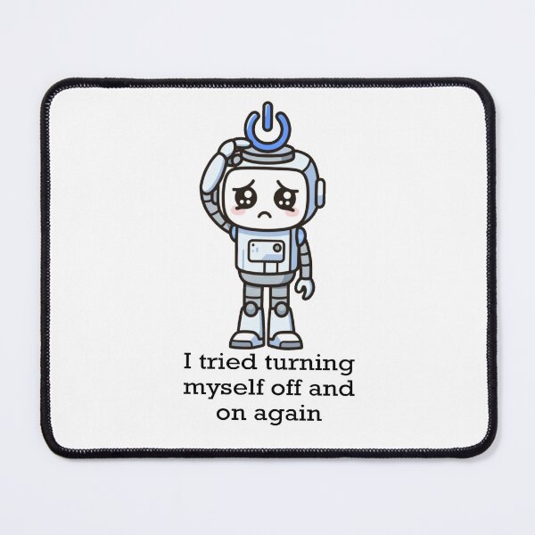 Item preview, sad robot designed and sold by doodlesandsip.