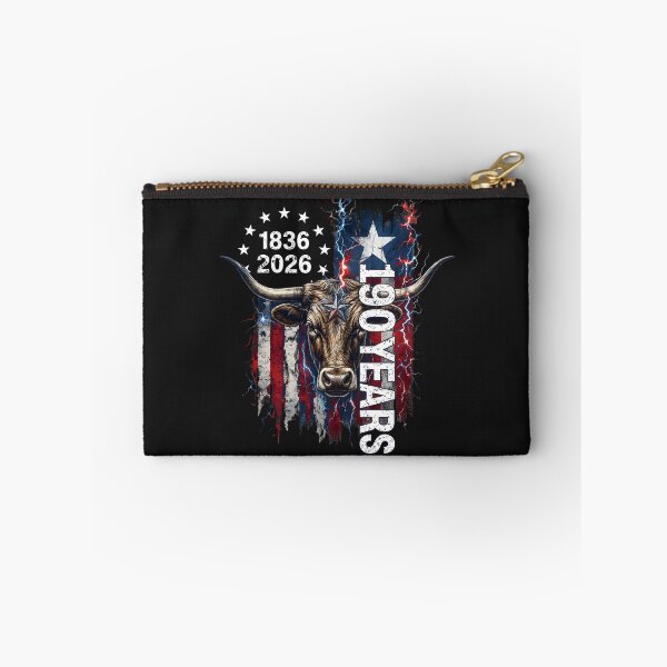 Item preview, Texas 190 Years 1836 2026 Longhorn Texas Flag Lightning Lone Star Independence designed and sold by SoftInk Studio.