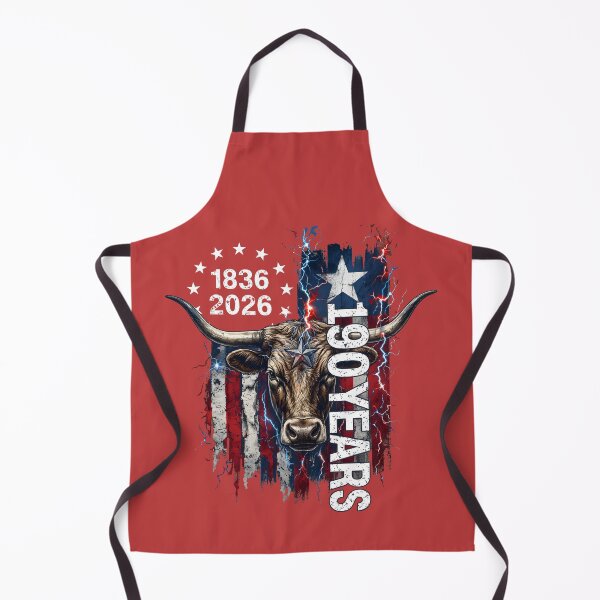Item preview, Texas 190 Years 1836 2026 Longhorn Texas Flag Lightning Lone Star Independence designed and sold by SoftInk Studio.