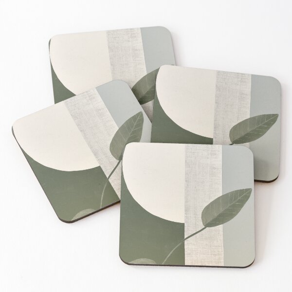 Item preview, Wabisabi and japandi inspired abstract minimalist sage herb designed and sold by filigreedigital.