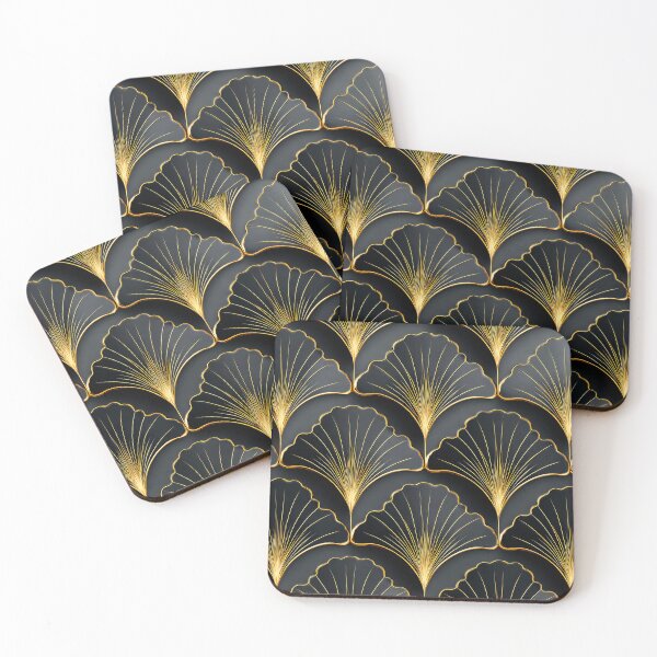 Item preview, Art Deco Sophisticated Black-Gray And Golden Pattern  designed and sold by DEC02.