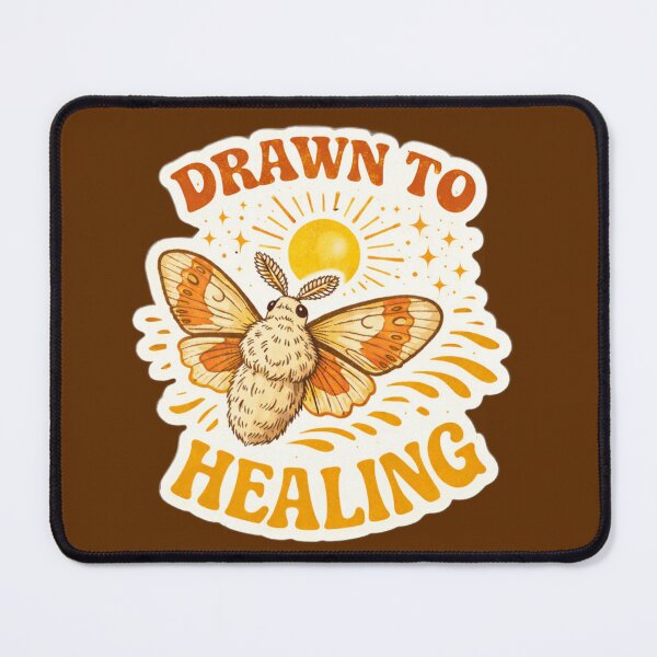Item preview, Drawn To Healing Therapy Moth Groovy 70s Mental Health designed and sold by Retro Mood Co.