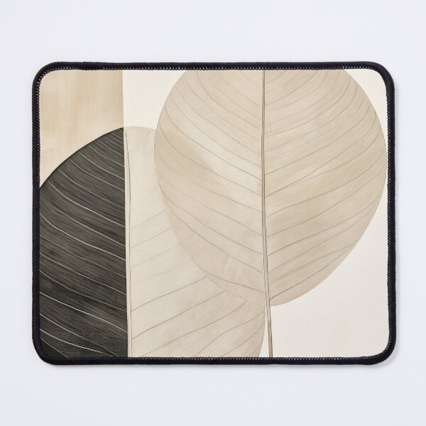 Item preview, Wabi sabi and japandi inspired detailed minimalist leaves in neutral designed and sold by filigreedigital.