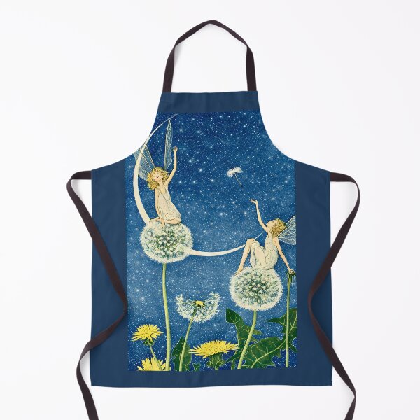 Item preview, Art Nouveau Dandelion Fairy Illustration – Vintage Fairy Wall Art, Whimsical Night Sky Fairies on Dandelions, Cottagecore Fantasy Print designed and sold by EmiliaBassano.