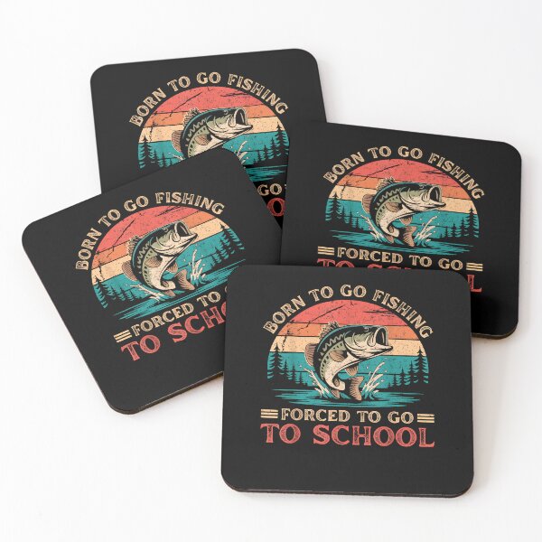 Item preview, Born to Go Fishing Forced to Go School Funny Men Kids Boys designed and sold by Goleon12.