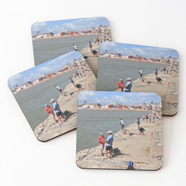 Item preview, Escollera Sarandí con pescadores - Montevideo, Uruguay designed and sold by holgermader.