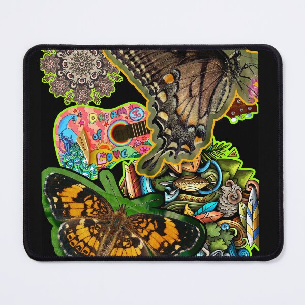 Item preview, Electric Hippy Butterfly // Neon Psychedelia Streetwear Design designed and sold by EarthArtDesigns.