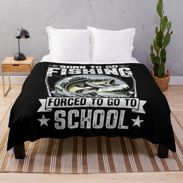 Item preview, Teen Boys Fishing Shirt Forced to Go to School Bass Fish designed and sold by Goleon12.