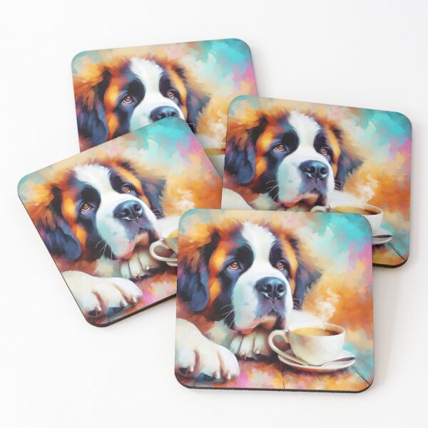 Item preview, Saint Bernard Drinking Coffee designed and sold by The Coffee Critters.
