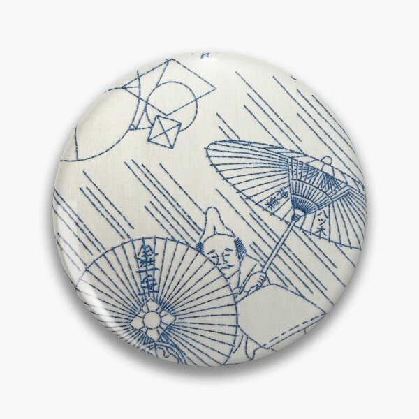 Item preview, Sashiko Design of Man Holding Parasol designed and sold by GaFeltaStitch.