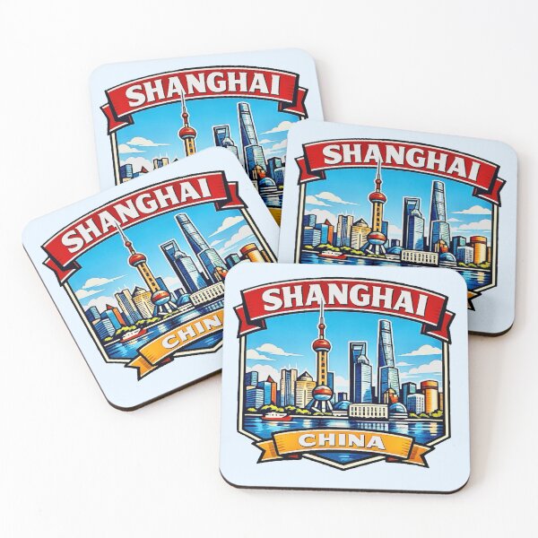 Item preview, Shanghai, China Skyline  designed and sold by Myra365Art.