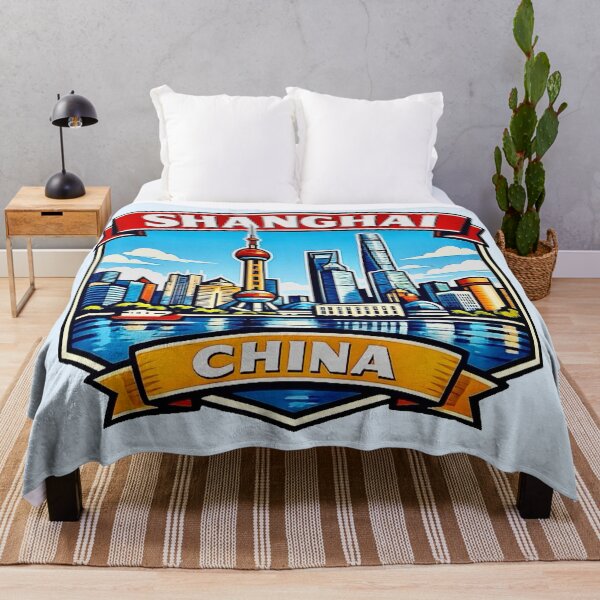 Item preview, Shanghai, China Skyline  designed and sold by Myra365Art.