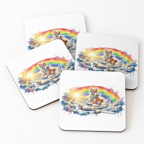 Item preview, Rainbow Sky Adventure Shiba Inu designed and sold by ShibaSmileClub.
