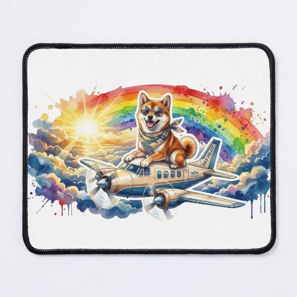 Item preview, Rainbow Sky Adventure Shiba Inu designed and sold by ShibaSmileClub.