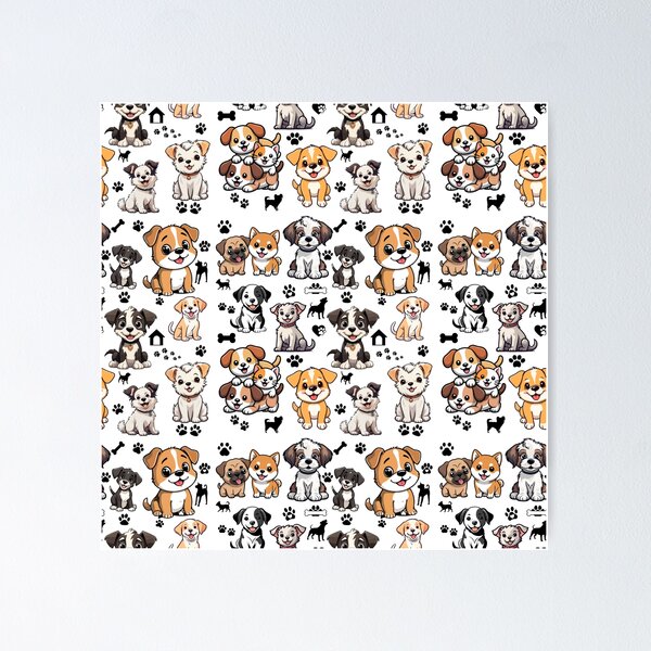 Item preview, Dog Pattern | Dogs Seamless Pattern | Puppy Lover Gift | Pet Lover Aesthetic designed and sold by Noble-Piece.