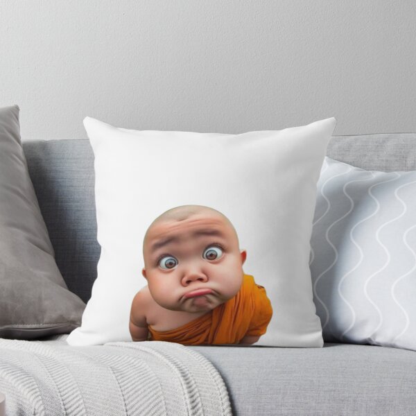 Item preview, Funny Baby Monk Cute Meme Face Cartoon Zen Kid Humor Design designed and sold by ArminGreen.