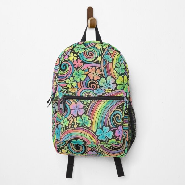 Item preview, Swirly Watercolor Painted Shamrocks and Rainbows designed and sold by BeJolley.