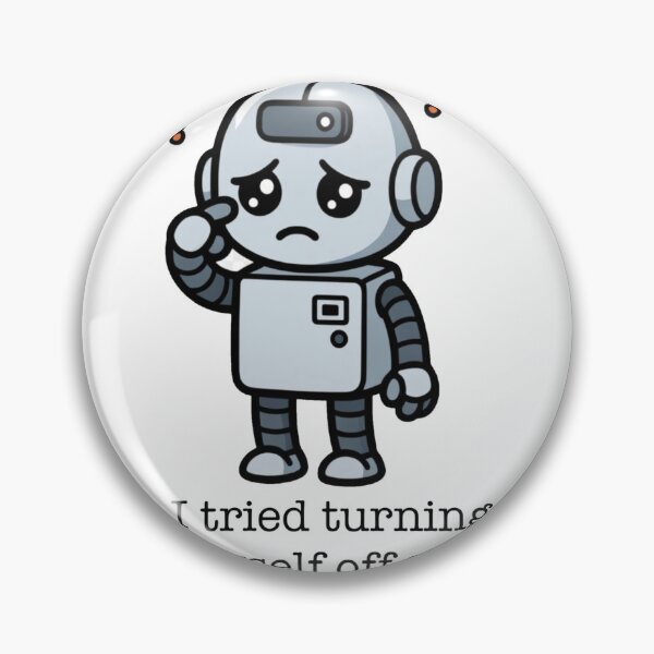 Item preview, sad robot  designed and sold by doodlesandsip.