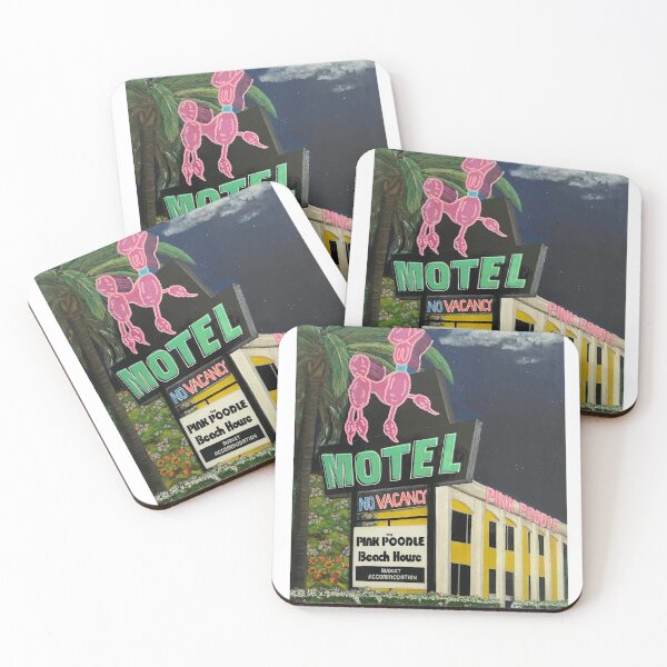 Item preview, Pink Poodle After Dark  Gold Coast Australia print by Juliet Grace designed and sold by imagineinkgc.