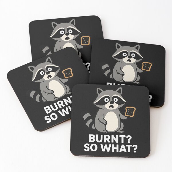 Item preview, Funny Raccoon Burnt So What – Cute Breakfast Humor Design designed and sold by soulbloom--art.