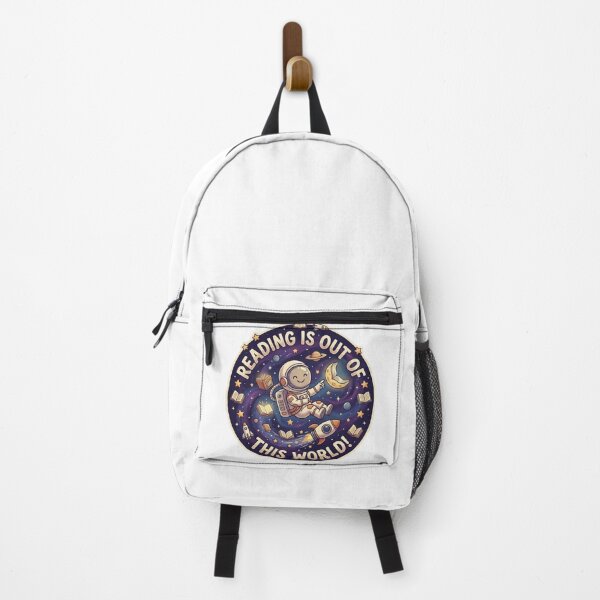 Item preview, Reading Is Out Of This World - Cute Astronaut Space Library Badge designed and sold by Wear Sculpt.