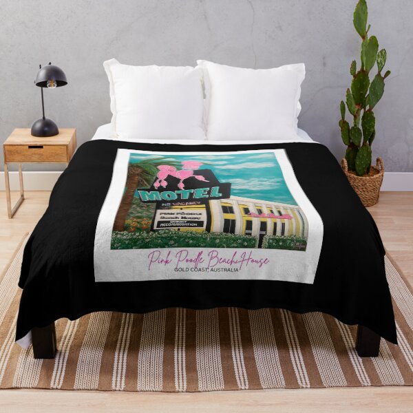 Item preview, Pink Poodle Beach House Gold Coast Australia print by Juliet Grace designed and sold by imagineinkgc.
