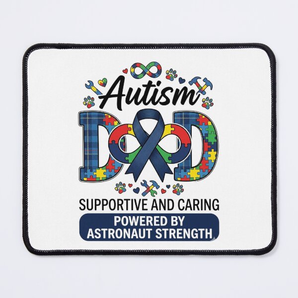 Item preview, Autism Dad Supportive Caring Astronaut Strength Quotes designed and sold by DigitalMomy.