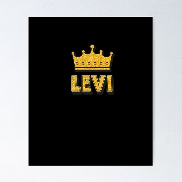Item preview, Levi Personalized Name With Crown - Cool & Funny Custom Gift for Men and Boys designed and sold by Oussinc.
