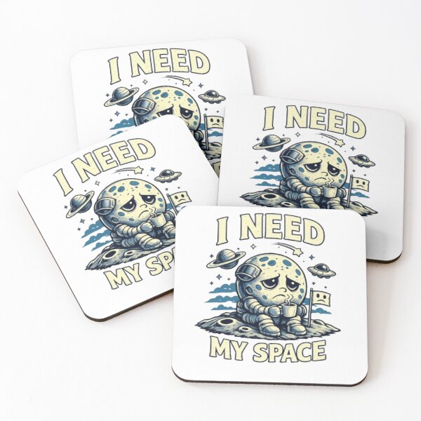 Item preview, I Need My Space – Sad Moon Astronaut Design designed and sold by Barkashow.