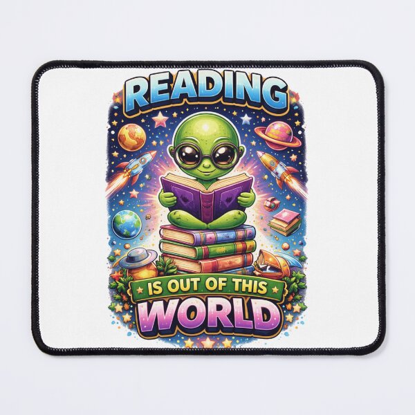Item preview, Reading Is Out of This World – Cute Alien Book Lover Design designed and sold by Wear Sculpt.