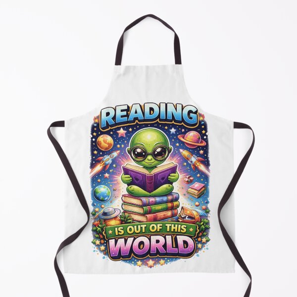 Item preview, Reading Is Out of This World – Cute Alien Book Lover Design designed and sold by Wear Sculpt.