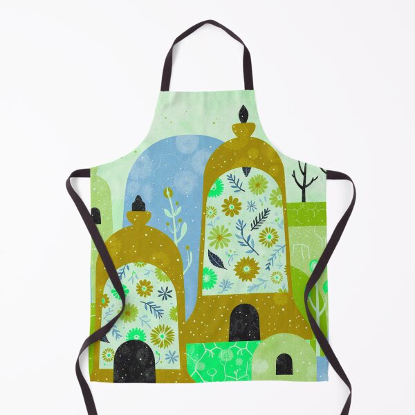 Item preview, Botanical Deco Village – Vibrant Floral Architecture Art designed and sold by joycrysstudio.