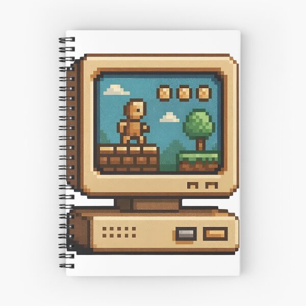 Item preview, A pixelated video game character on an old computer monitor on transparent background designed and sold by Creative88Art.