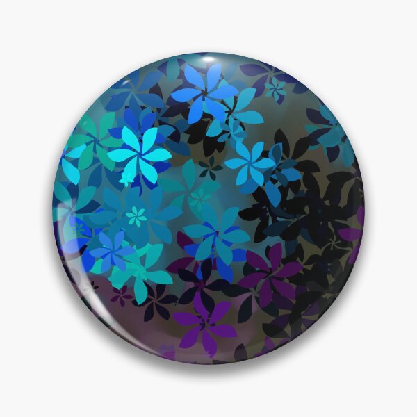 Artikelvorschau, Mystischer blauer und violetter Blumengarten entworfen und verkauft von MoodyMuseArt.