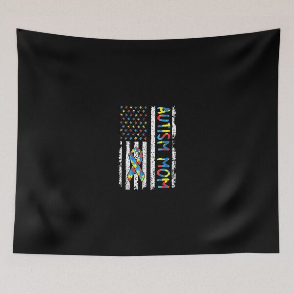 Item preview,  Autism Awareness Mom Usa American Flag designed and sold by Desdenhoshell.