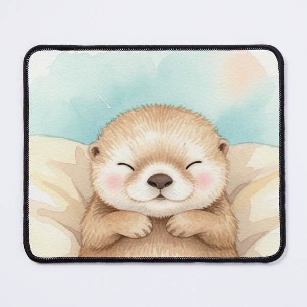 Item preview, Sleeping Baby Otter – Cute Forest Animal Illustration designed and sold by HeyHas.