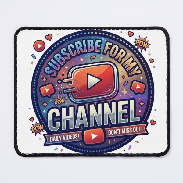 Item preview, Subscribe For My Channel - Modern YouTube Creator Call to Action Badge designed and sold by Wear Sculpt.