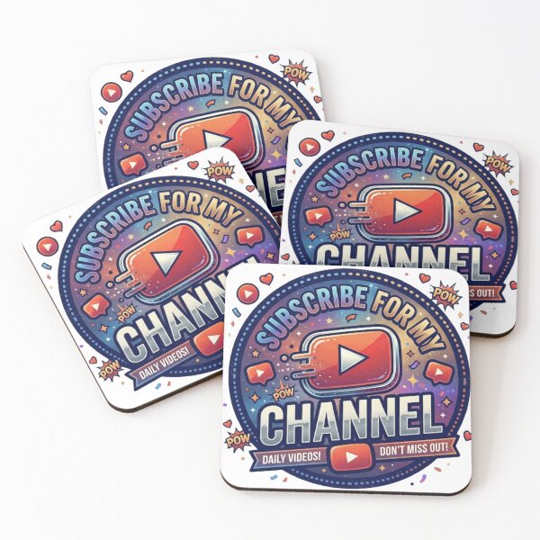 Item preview, Subscribe For My Channel - Modern YouTube Creator Call to Action Badge designed and sold by Wear Sculpt.